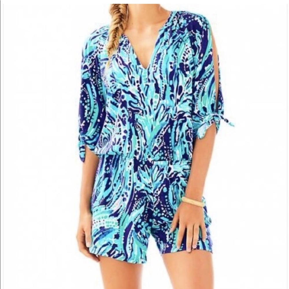 Lilly Pulitzer Bryce Romper Cold Shoulder NWOT Small